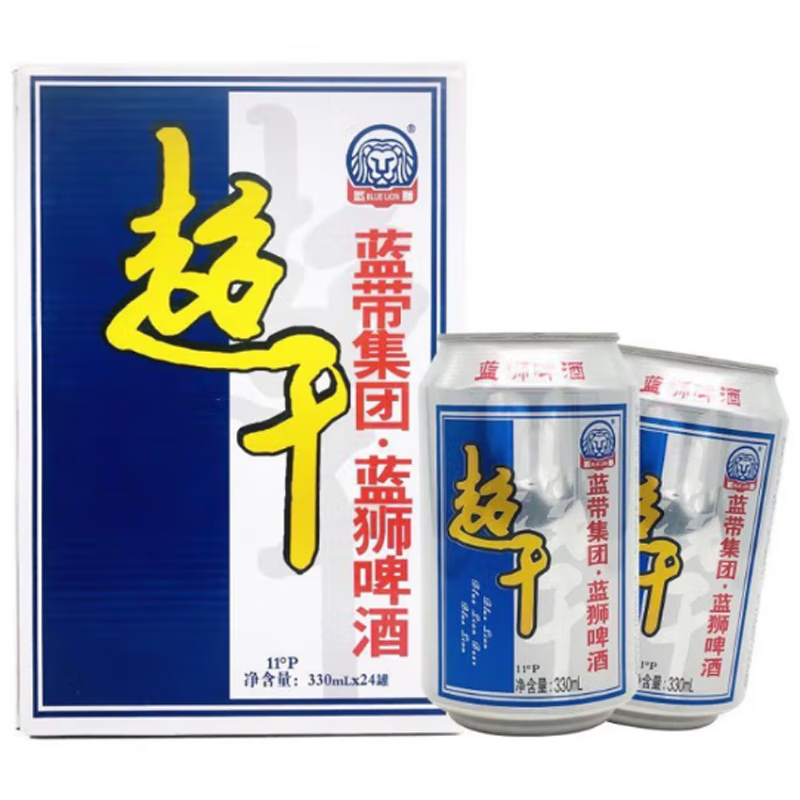 蓝带啤酒超干啤酒11度干啤酒黄熟聚会用餐酒水饮品24罐330ml新日期 330ml*24罐 （送货上门）
